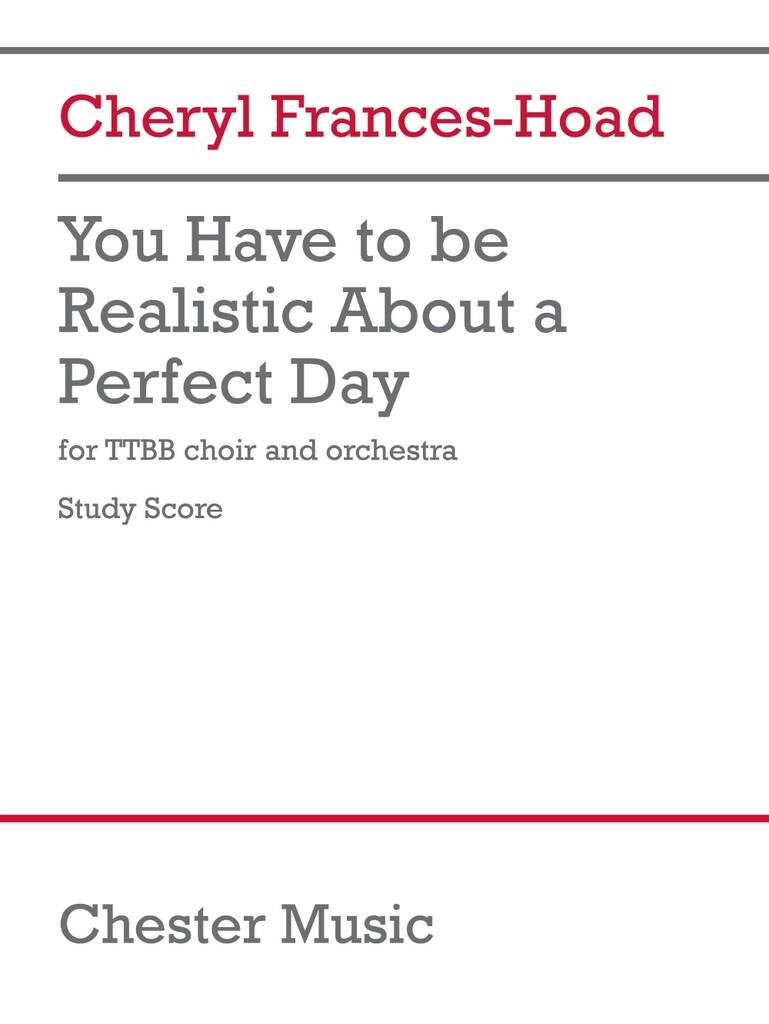 You Have to be Realistic About a Perfect Day